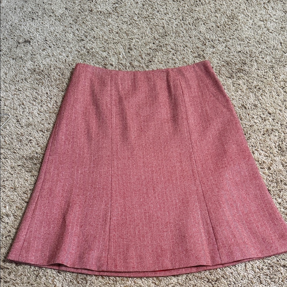 J. Crew A-Line Skirt in Red, lined